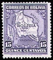 Map of Bolivia (with imprint)