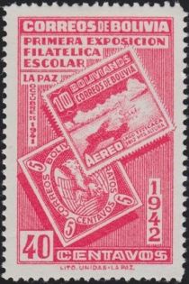 First Stamp of Bolivia and Mi-325