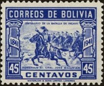 Gen. Ballivian leading cavalry charge