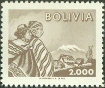 Indians and Mt. Illimani