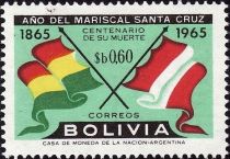 Flags of Bolivia and Peru