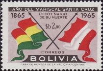 Flags of Bolivia and Peru