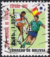 World Cup Football (Soccer) Spain 82 - surcharged