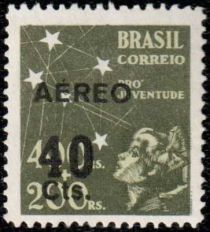 Stamps Pro Youth - surcharged "Aéreos ... CTS"