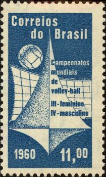 Volleyball and Pillar of the Alvorada Palace in Brasilia