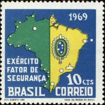 Map of Brazil, Army Coat of Arms