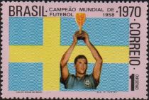 Hideraldo Luiz Bellini, Brazil's Captain, with the Cup