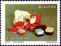 Origami Santa Claus and Parcels, Marcia Bloch