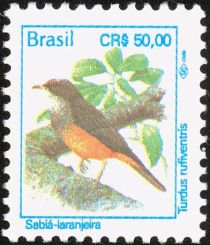 Rufous-bellied Thrush (Turdus rufiventris)