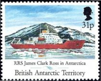 Research ship RRS James Clark Ross in Antarctica