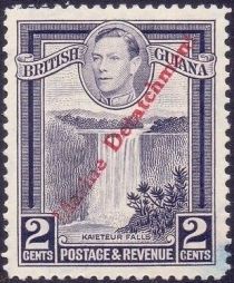 Kaieteur Falls. Marine Detachment overprint