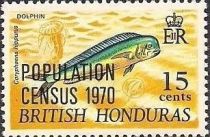 Common Dolphinfish (Coryphaena hippurus) - Overprinted