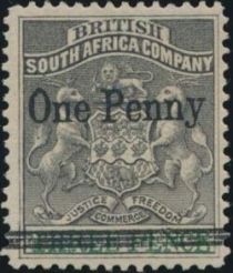 Coat of Arms - surcharged "One Penny"