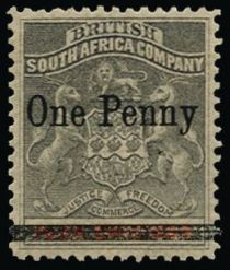 Coat of Arms - surcharged "One Penny"