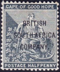 "Hope" Seated with Vine and Ram - overprinted