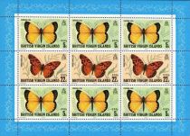 Mini Sheet with 9 Stamps - Butterflies