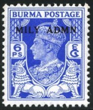 King George VI overprinted MILY ADMIN