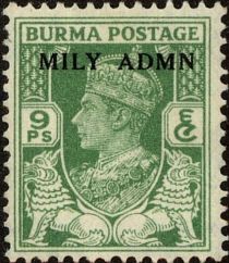 King George VI overprinted MILY ADMIN