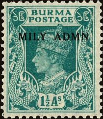 King George VI overprinted MILY ADMIN