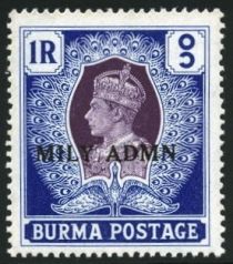 King George VI overprinted MILY ADMIN