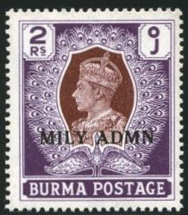 King George VI overprinted MILY ADMIN