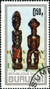 Ancestorfigures of Baule-tribe