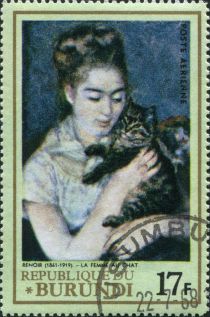 Woman with cat, Renoir