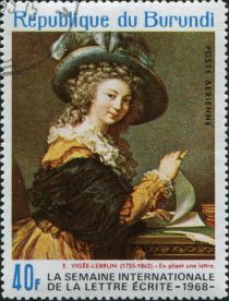 E. Vigée-Lebrun : Lady Folding a Letter