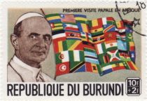 Pope Paul VI (1897-1978) and African Flags