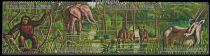 Strip of 4 Stamps with African Animals