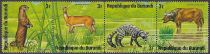 Strip of 4 Stamps with African Animals