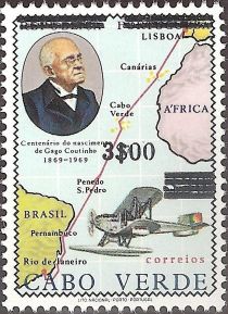 Stamp Sobretaxado - Cent. Birth of Gago Coutinho