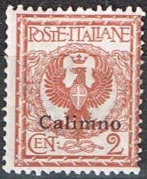 Eagle and ornaments, overprinted