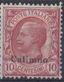 Effigy of Vittorio Emanuele III to the left, overprinted