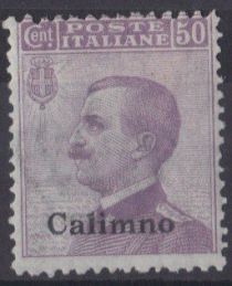 Effigy of Vittorio Emanuele III to the left, overprinted