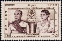 King Norodom Suramarit and Queen Kossamak Nearirat Serey Vat