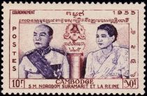 King Norodom Suramarit and Queen Kossamak Nearirat Serey Vat