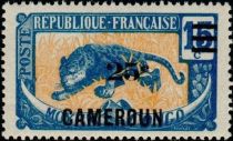 Leopard (Panthera pardus) overprint and surcharge