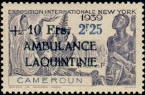 French Colony Residents and the NY Skyline overprinted