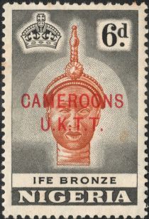 Ife Bronze with U.K. overprint