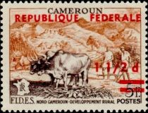 Plowing the Field with Cattle with British surcharge