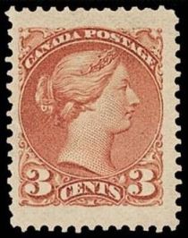 Queen Victoria (1819-1901) - copper red perf 12½