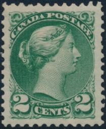 Queen Victoria (1819-1901) - Deep Green perf 12 x 12