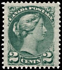 Queen Victoria (1819-1901) - deep green perf 11½ x 12