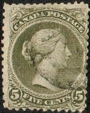 Queen Victoria (1819-1901) - perf 12 Olive Green