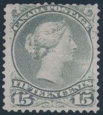 Queen Victoria (1819- - greenish grey, perf 11½ x 12 with wm