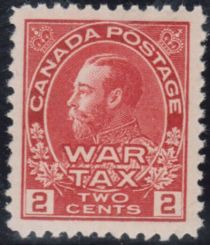 King George V with WAR TAX inscription