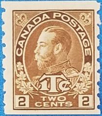 King George V with 1T¢ inscription