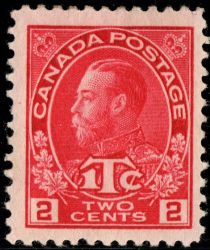 King George V with 1T¢ inscription