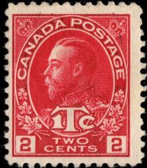 King George V with 1T¢ inscription